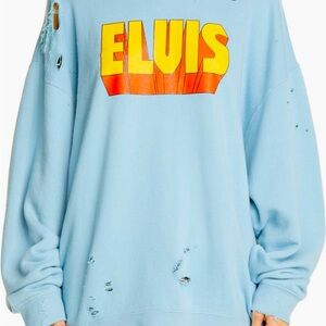 R13 Elvis, graphic, distressed sweatshirt